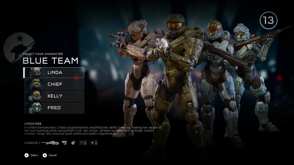 Halo 5: Guardians character select