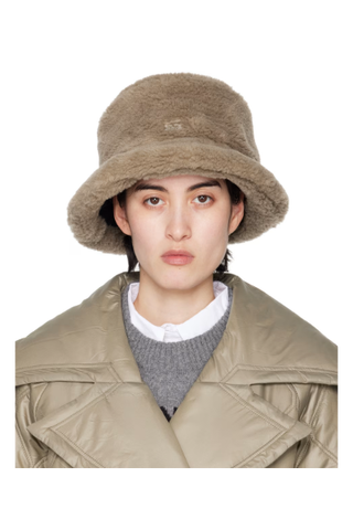 KNWLS Taupe Fluffy Tech Bucket Hat (Was $235)