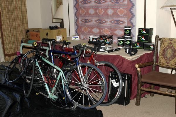 Some of the campers bikes after the ride