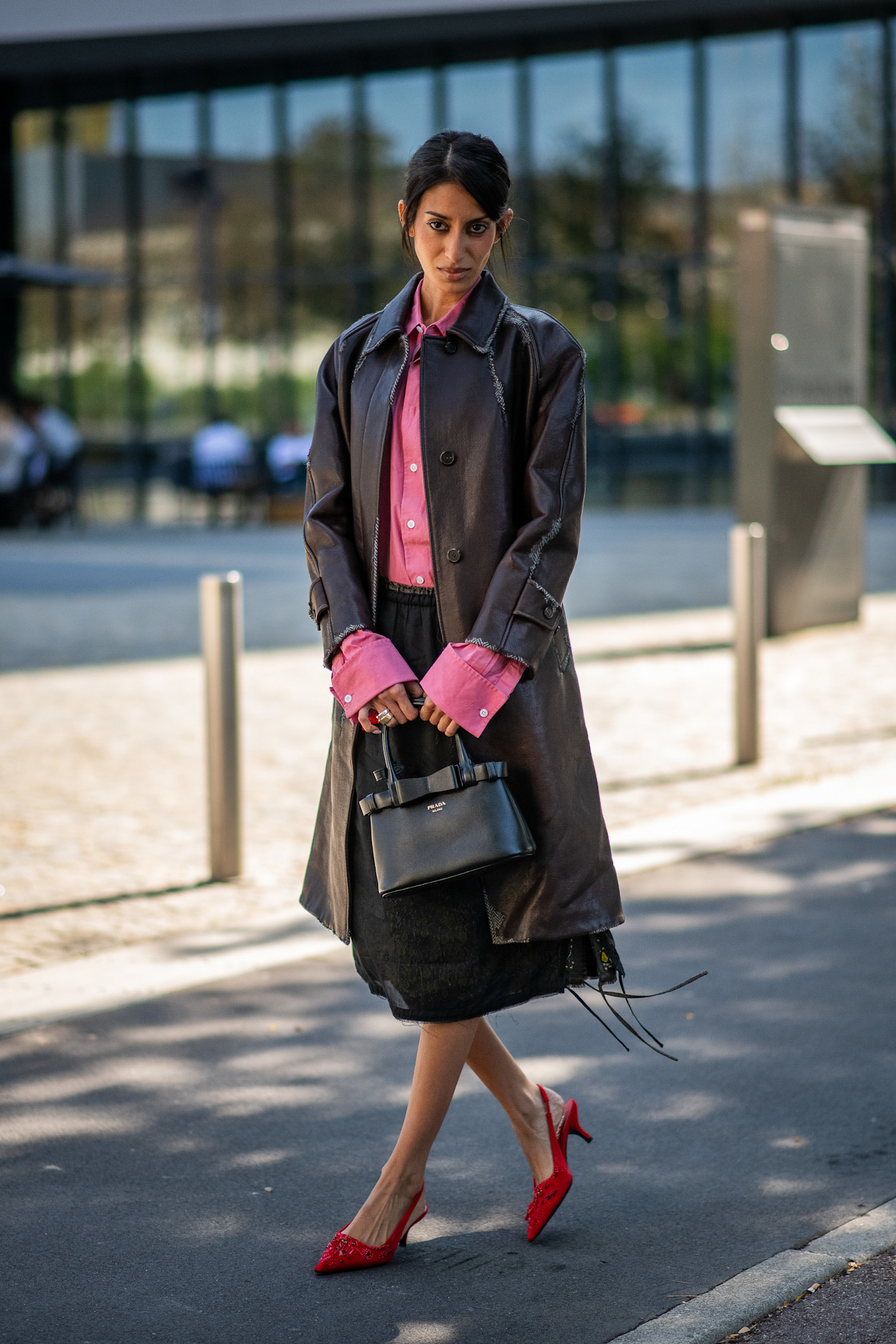 Milan Fashion Week Street Style Trends: Pink Shirts