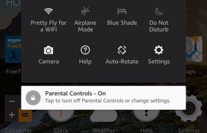 Using parental controls on Kindle Fire tablet