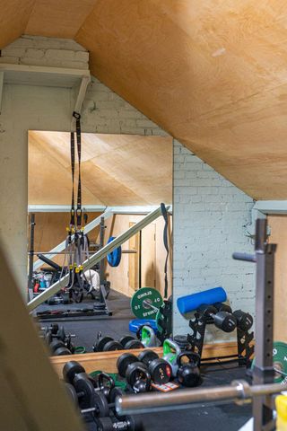 a gym in a loft conversion
