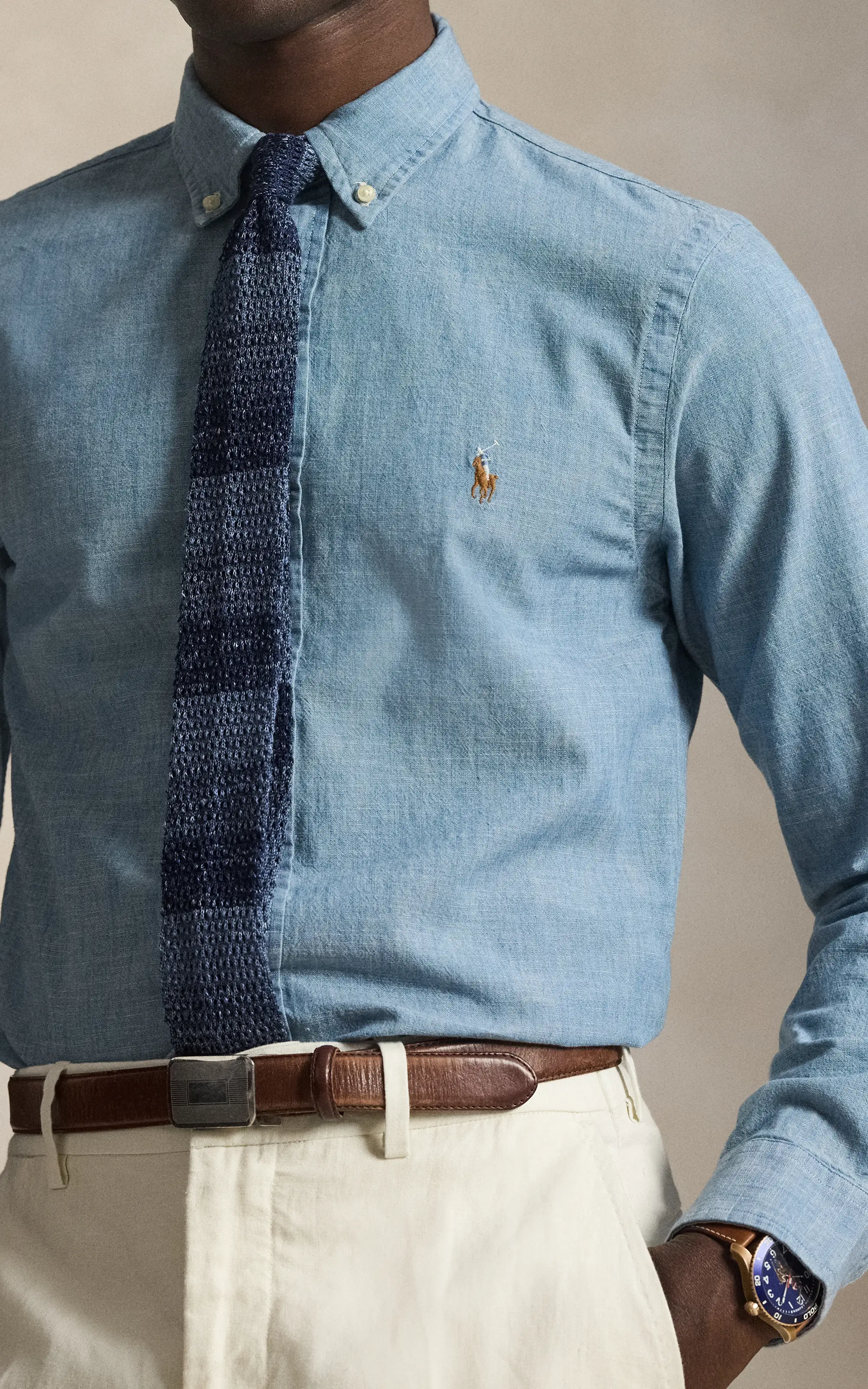 Blue chambray Ralph Lauren Shirt