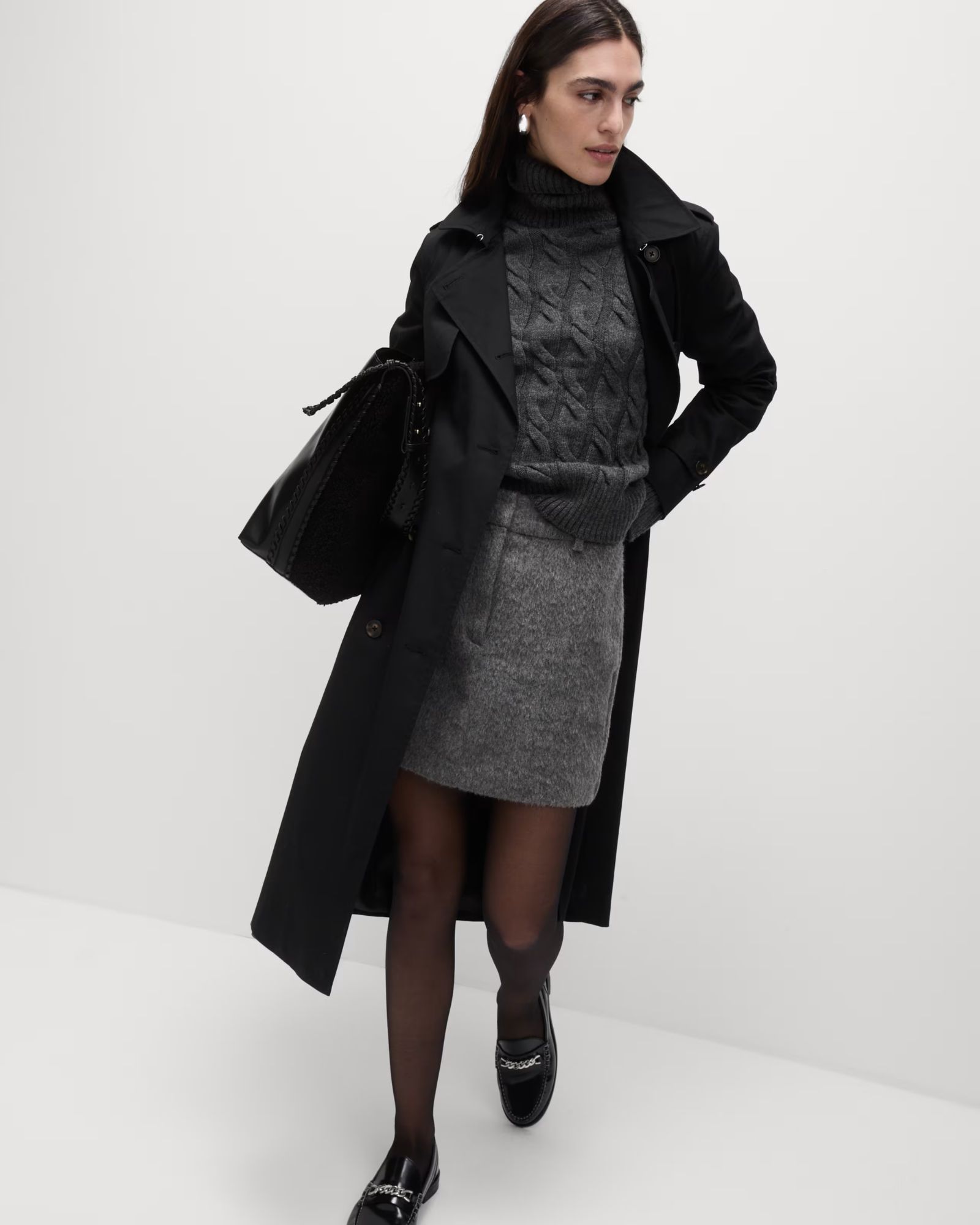 M&amp;amp;S Petite Cotton Rich Double Breasted Trench Coat