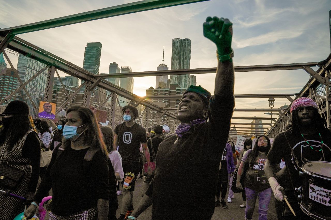 A protest in New York