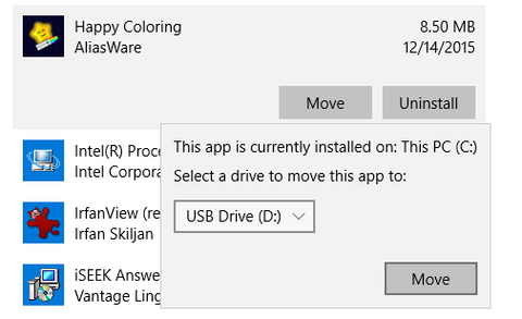 install programs on sd card windows 10