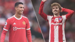 Cristiano Ronaldo of Manchester United and Antoine Griezmann of Atlético Madrid could both feature in the Manchester United vs Atlético Madrid live stream