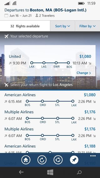 Expedia's flight search pulls together data from practically every airline