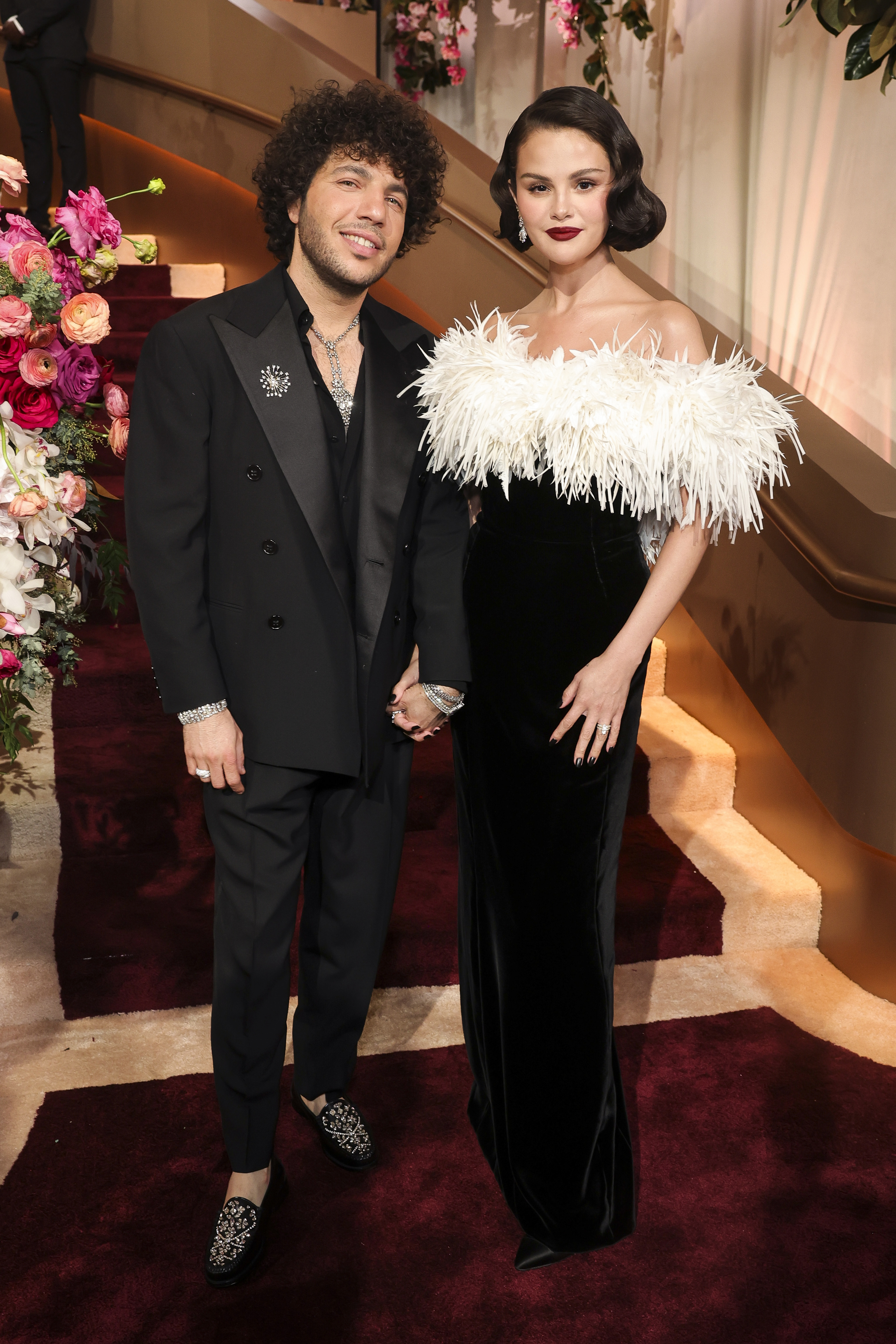 Selena Gomez and Benny Blanco at the 2026 Golden Globes