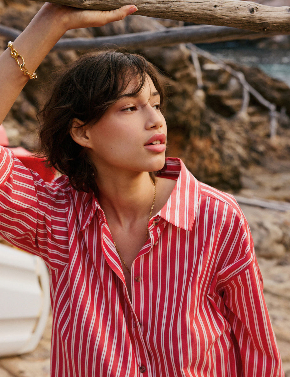 Red and White Striped Shirt