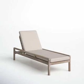 an acacia outdoor chaise lounge
