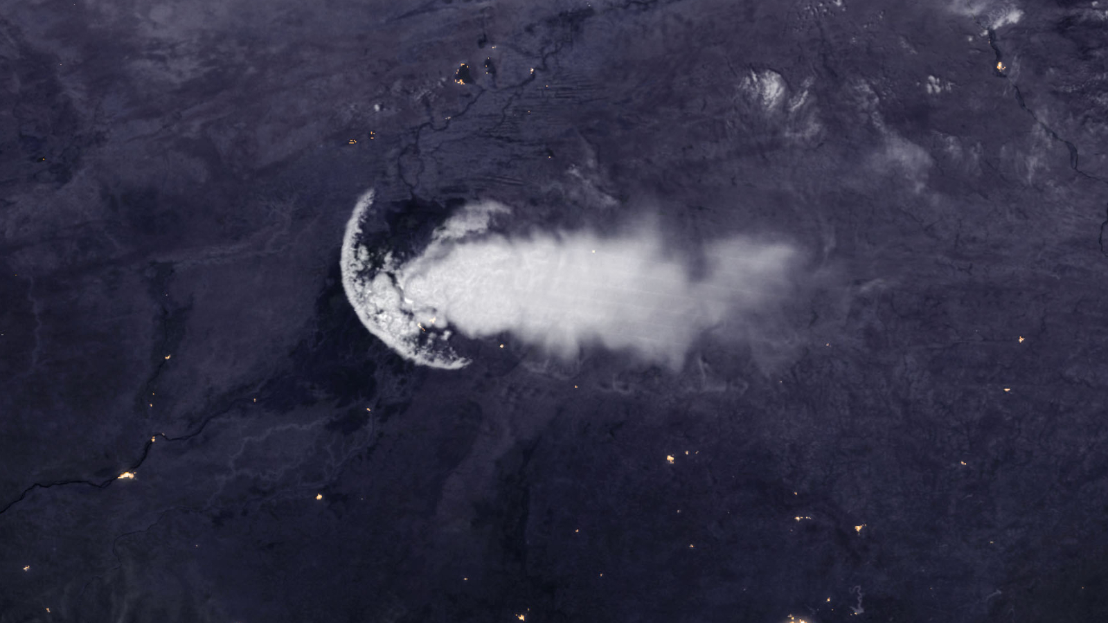 Earth from space: Rare phenomenon transforms African thunderstorm into