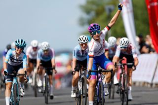 Ruby Roseman-Gannon won the first women's Citroën Bay Crit