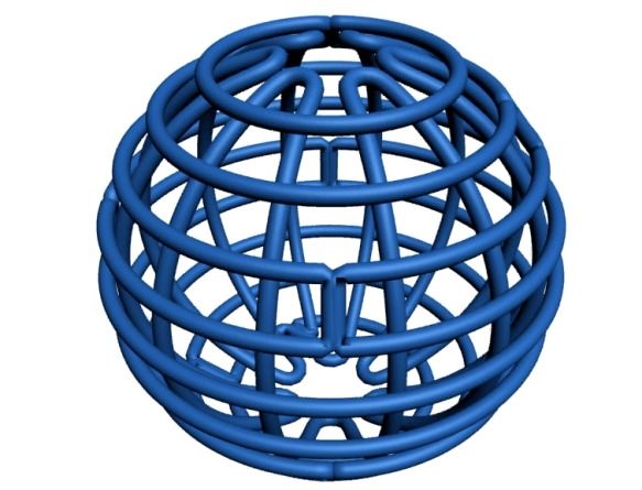 DNA bent into a spherical shape