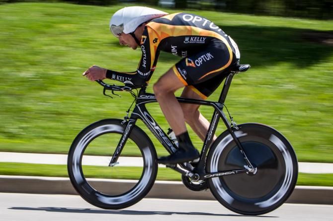 Tom Zirbel (Optum) stays smooth and steady on the way to the finish.