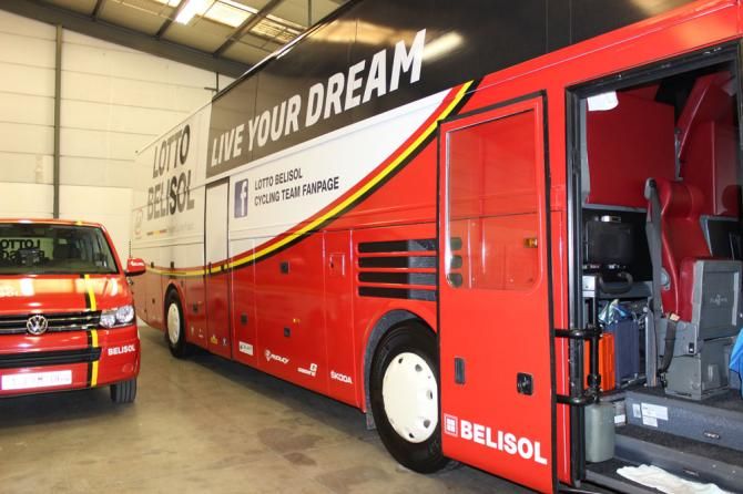 The second team bus, which goes to the smaller races
