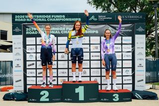 Felicity Wilson-Haffenden wins Australian elite women's time trial title, edging out Brodie Chapman by less than four seconds