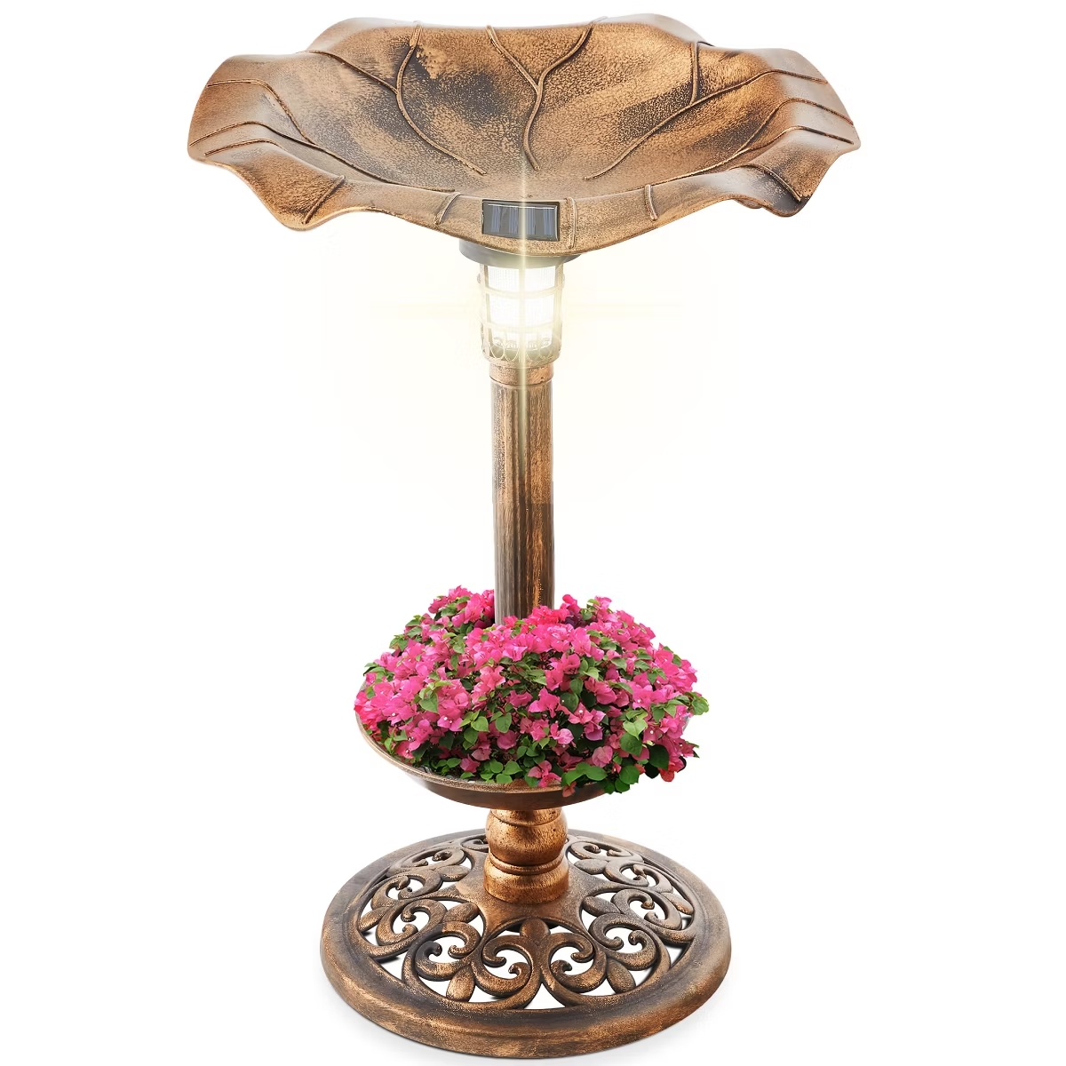 Target solar light bird bath planter