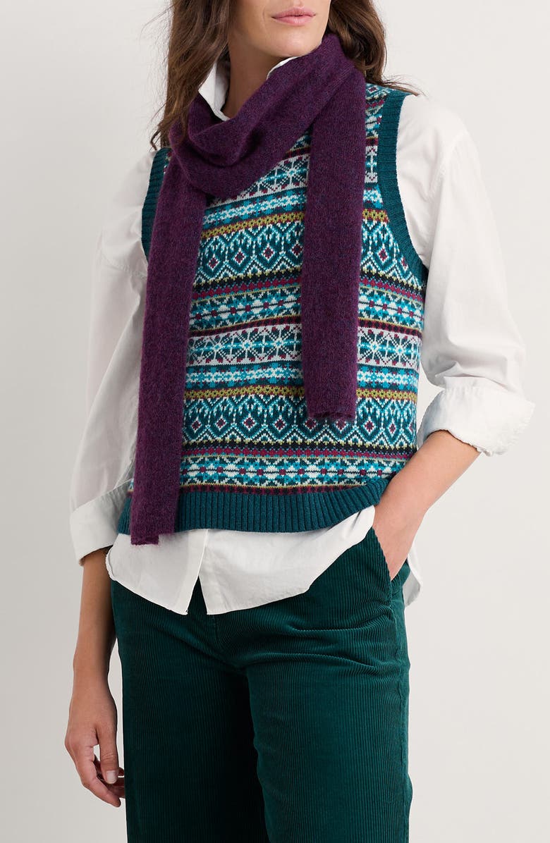 Percella Cove Fair Isle Merino Wool Blend Sweater Vest