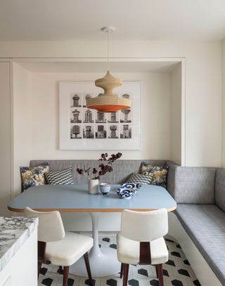 banquette seating in a small kitchen