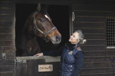 Bowron, aka 'Little Dave', with owner Samantha Pawley. Credit: Simon Buck/Country Life Picture Library