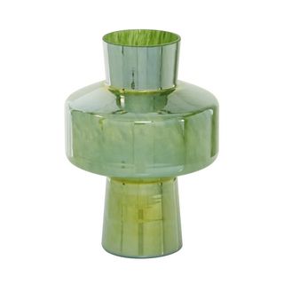 Glass Decorative Green Vase