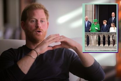 Prince Harry talking on Netflix and drop in of Royal family on balcony at Buckingham Palace for Queen's Platinum Jubilee