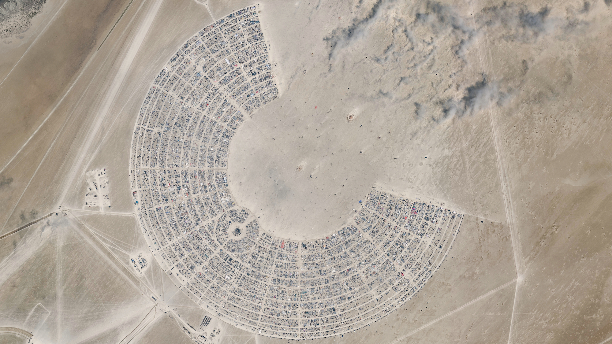 Satellite image of Burning Man