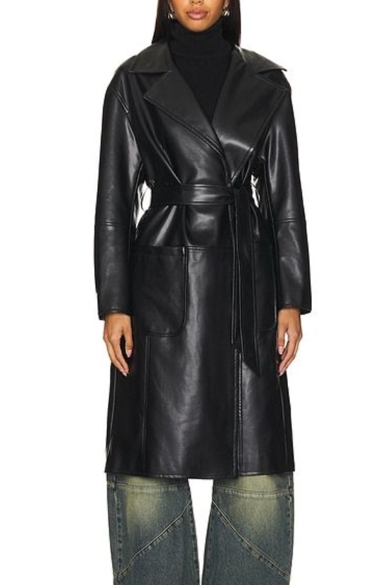 All the Ways , Claire Faux Leather Trench