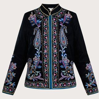 embroidered velvet jacket