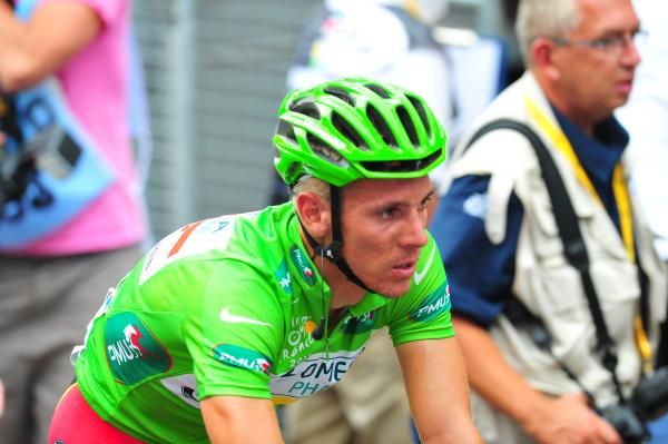 Philippe Gilbert (Omega Pharma-Lotto) tried to get away, but his move didn't work