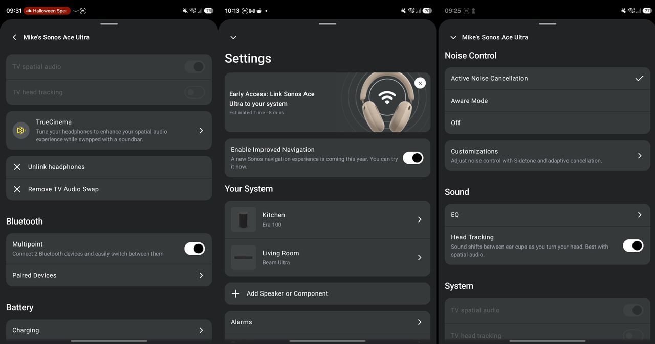 Sonos Ace Ultra app connection