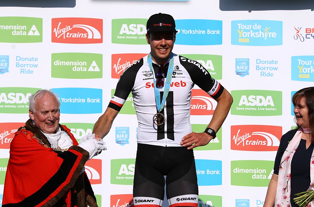 Max Walscheid (Ger) Team Sunweb wins stage 3 at Tour de yorkshire