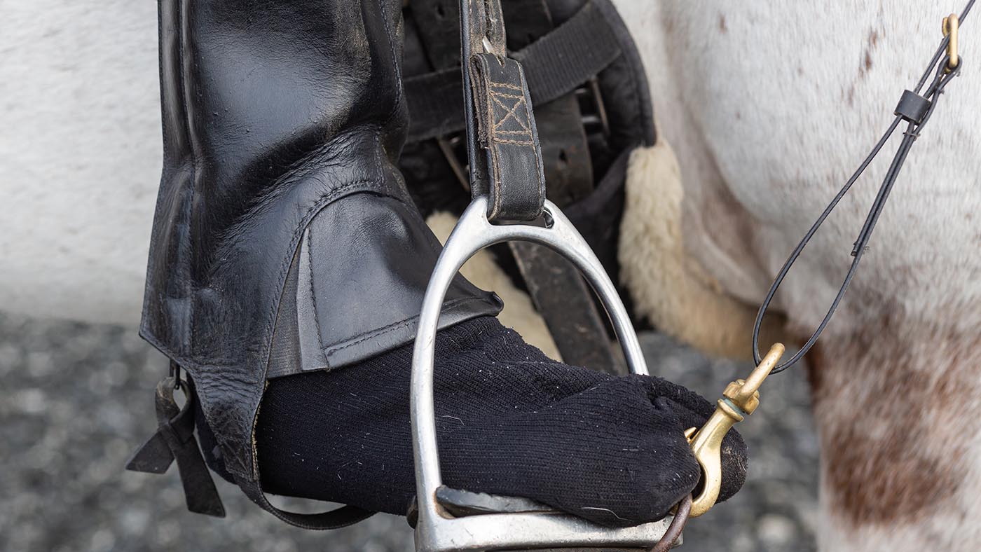 Philippa Verry who was born without arms at home with her endurance horses Stilton and Melitta