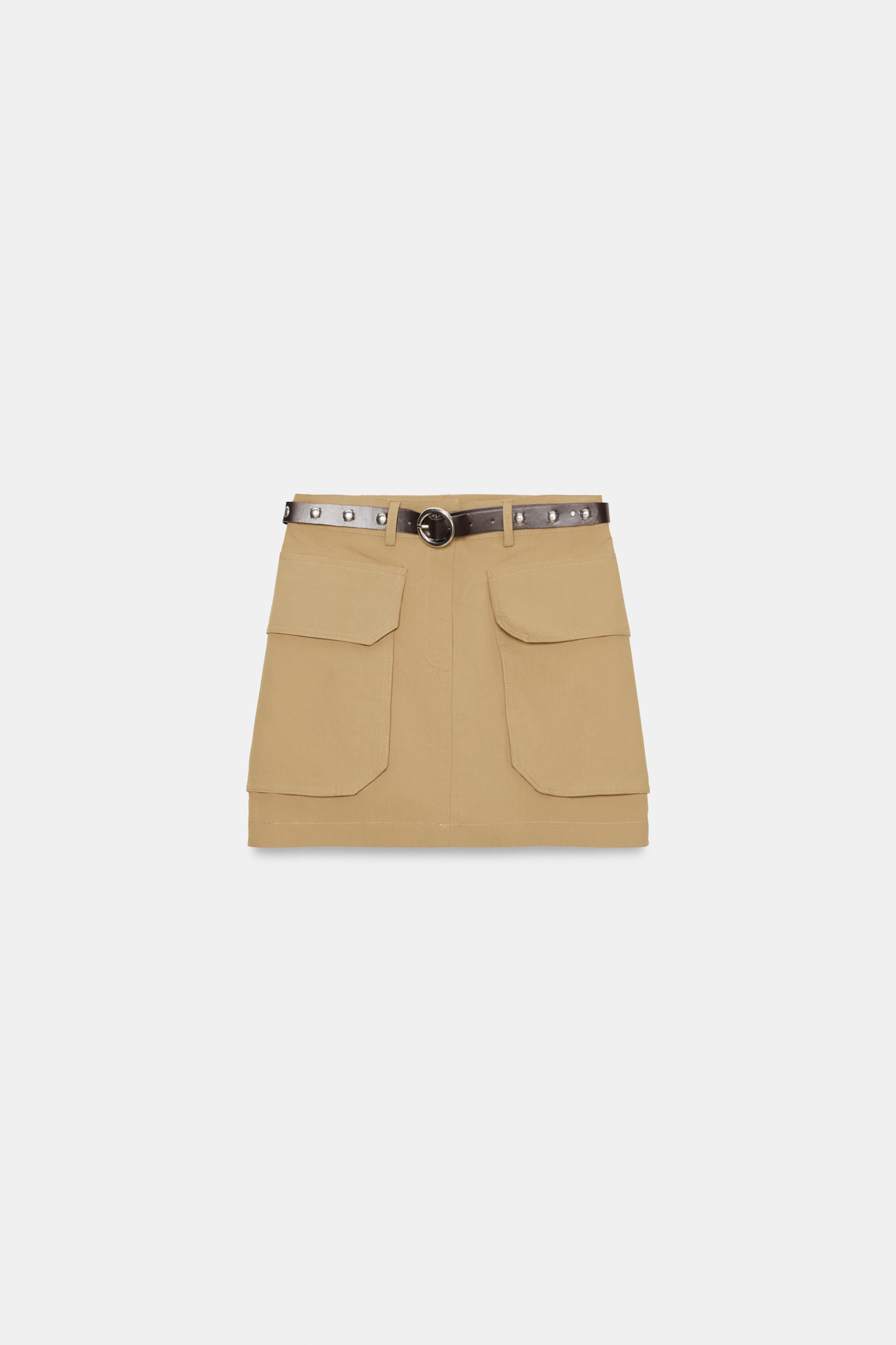 Cargo Mini Skirt With Belt
