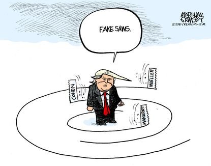 Political cartoon U.S. Trump Michael Cohen Paul Manafort&nbsp;guilty