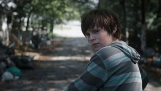 Jack Champion as kid on bike in Avengers: Endgame