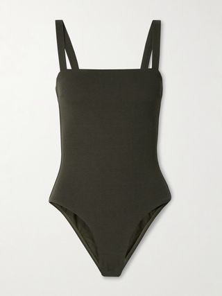 + Net Sustain the Square Stretch Recycled-Crepe Swimsuit