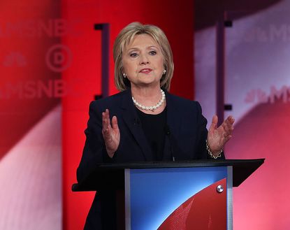 Hillary Clinton says she is not worried about her emails