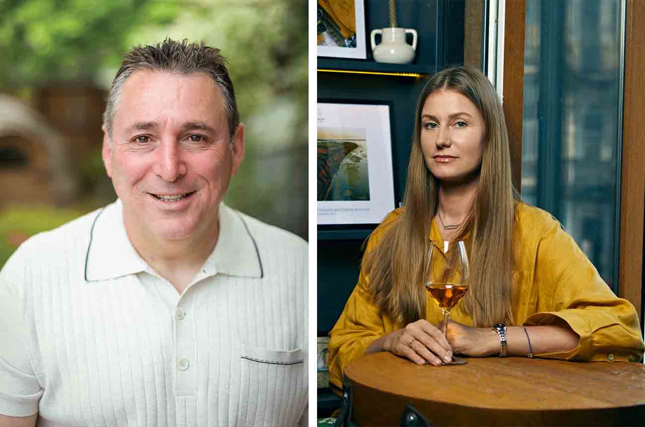 Beykush Winery founder Eugene Shneyderis and CEO Svitlana Tsybak