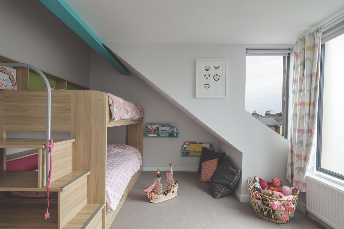The dormer makes the most of the views that first attracted the Dewars to the bungalow.