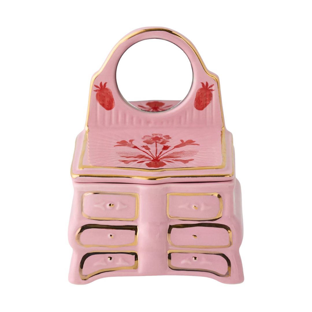 Cottagecore pink jewlery box 