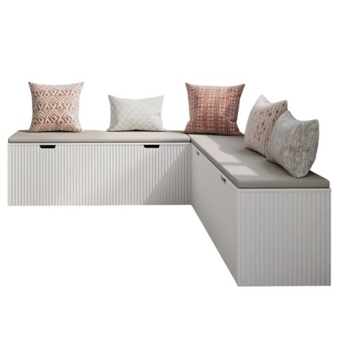 Wayfair, Ebern Designs L-Shaped Storage Bench With Cushion