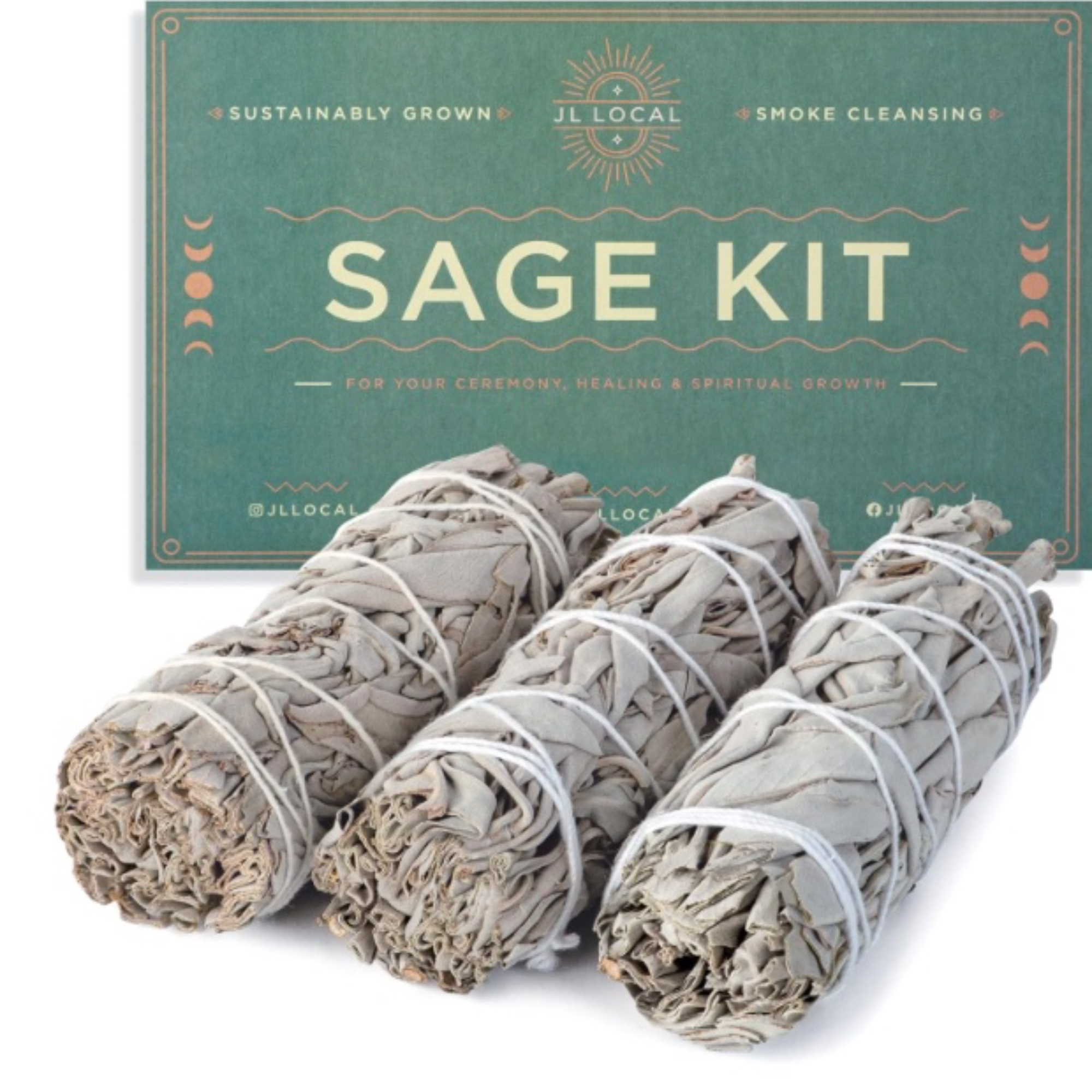 Handcrafted 4 Inch Natural California White Sage Smudge Sticks with Instructions and Blessings