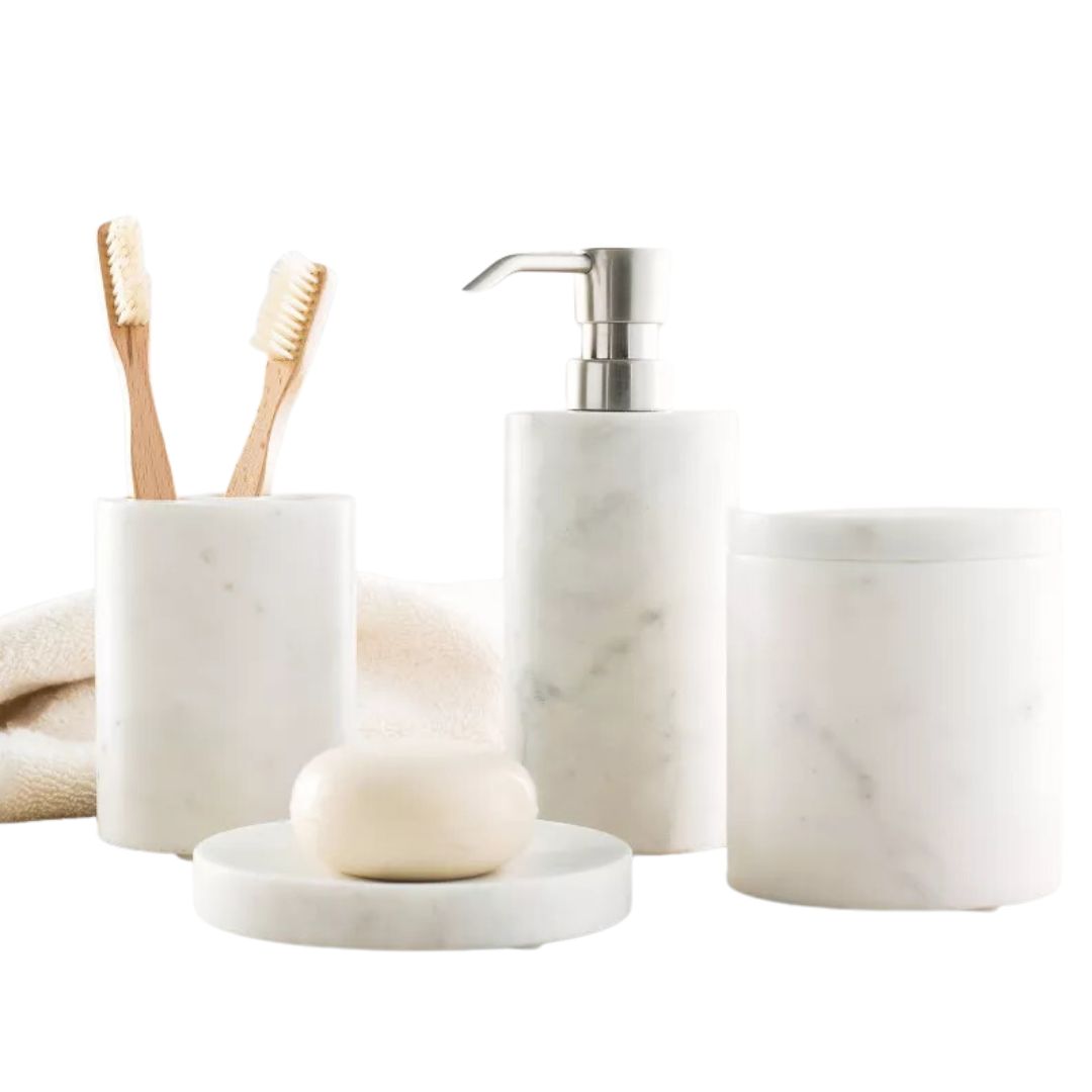 Marble bathroom accessories