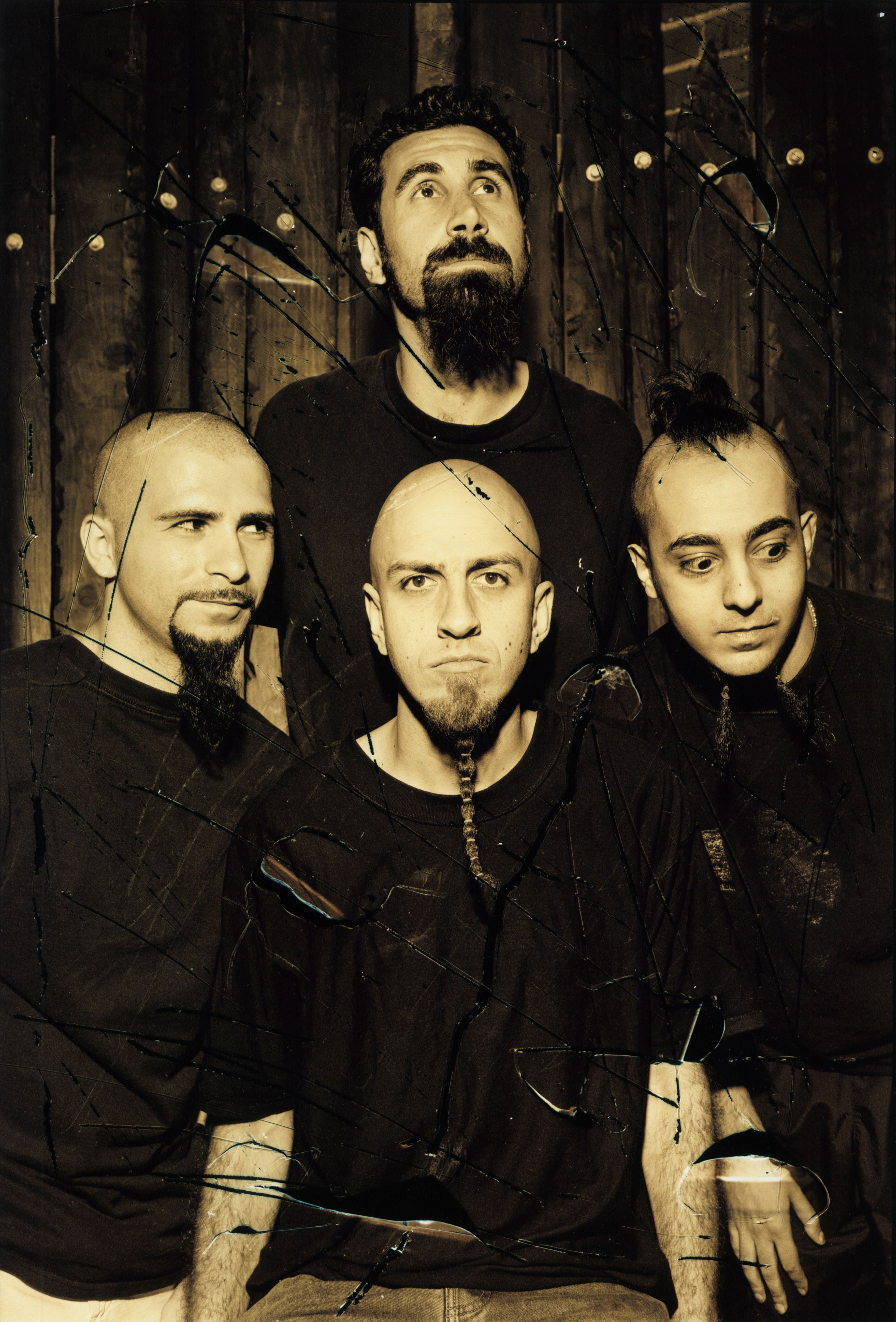 System Of A Down posing in 2001
