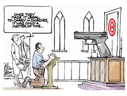 Editorial cartoon Georgia gun laws open carry