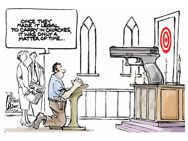 Editorial cartoon Georgia gun laws open carry