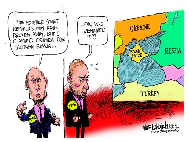 Political cartoon Putin Russia Crimea