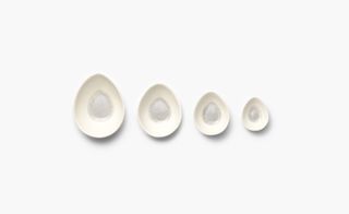 A set of four eggshaped bowls